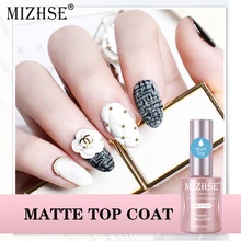 MIZHSE Mat couche de finition Tremper Hors UV Vernis À Ongles Sans Essuyage UV LED couche de finition Émail Vernis UV Gel Vernis À Ongles Vernis(China)