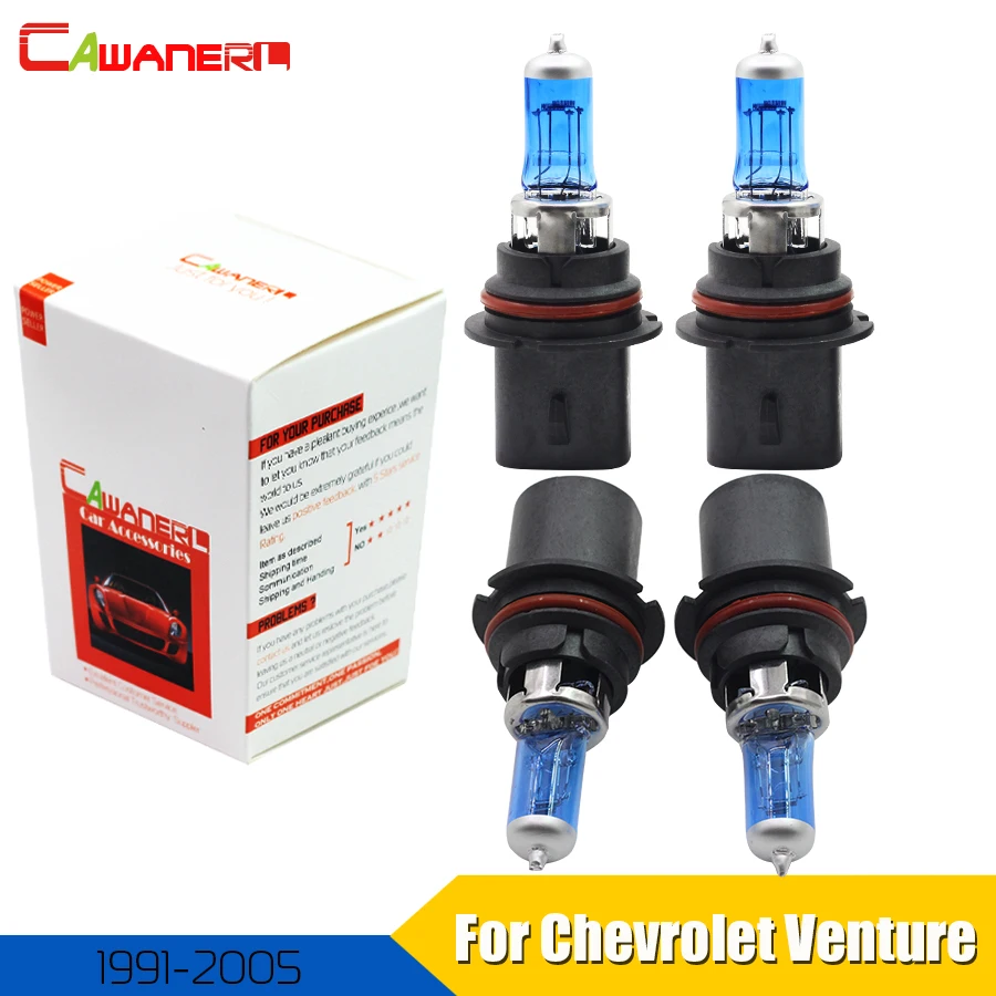 Cawanerl For Chevrolet Venture 1991-2005 100W Halogen Bulb Warm White 4300K 12V Car Light Headlight High Low Beam 4 Pieces 
Cawanerl For Chevrolet Venture 1991-2005 100W Halogen Bulb Warm White 4300K 12V Car Light Headlight High Low Beam 4 Pieces