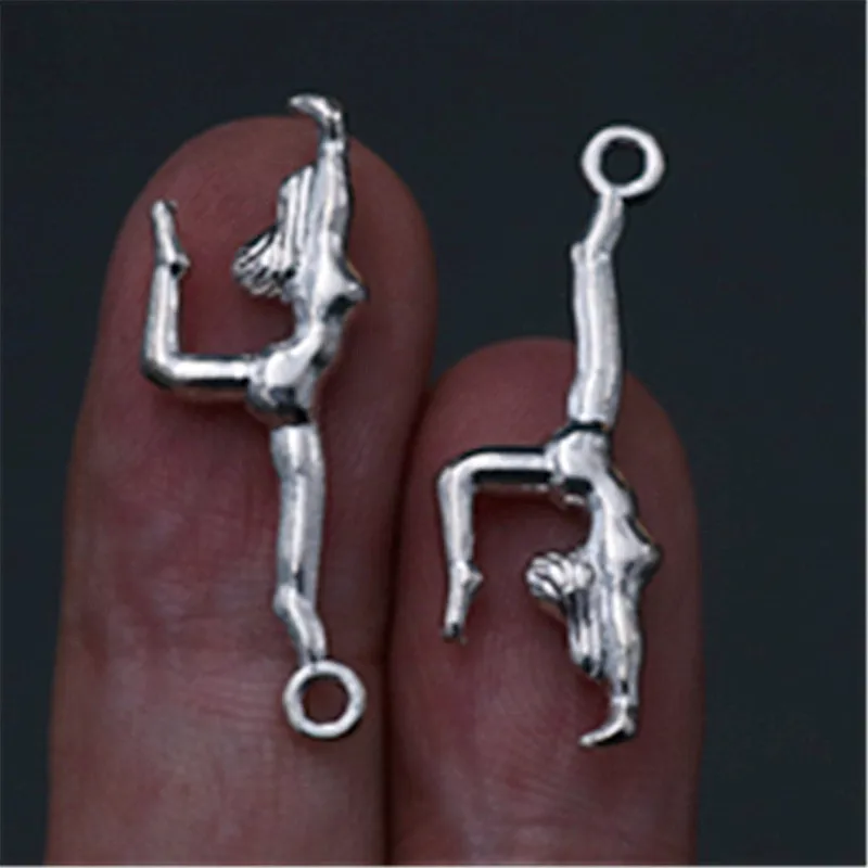 WKOUD 20pcs Antique silver inverted gymnastics girls charm alloy pendants earrings bracelet DIY metal jewelry findings A1151
WKOUD 20pcs Antique silver inverted gymnastics girls charm alloy pendants earrings bracelet DIY metal jewelry findings A1151