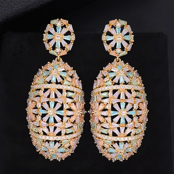 60mm Luxury Oval Geometry Flower Hollow Cubic Zirconia Engagement Party Drop Dangle Earrings Jewelry For Women
60mm Luxury Oval Geometry Flower Hollow Cubic Zirconia Engagement Party Drop Dangle Earrings Jewelry For Women