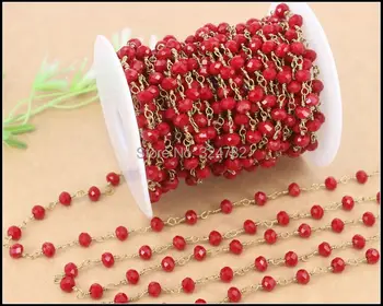 5 Meters Spinel Rosary Style Wire Wrapped Beaded Chain,Faceted crystal roundel in Red color beads size 5*6mm For jewelry making
5 Meters Spinel Rosary Style Wire Wrapped Beaded Chain,Faceted crystal roundel in Red color beads size 5*6mm For jewelry making