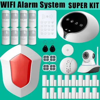 WIFI GSM alarm system kit with APP remote control sensor and ip cameras view real time video from 3G alarm pannel
WIFI GSM alarm system kit with APP remote control sensor and ip cameras view real time video from 3G alarm pannel