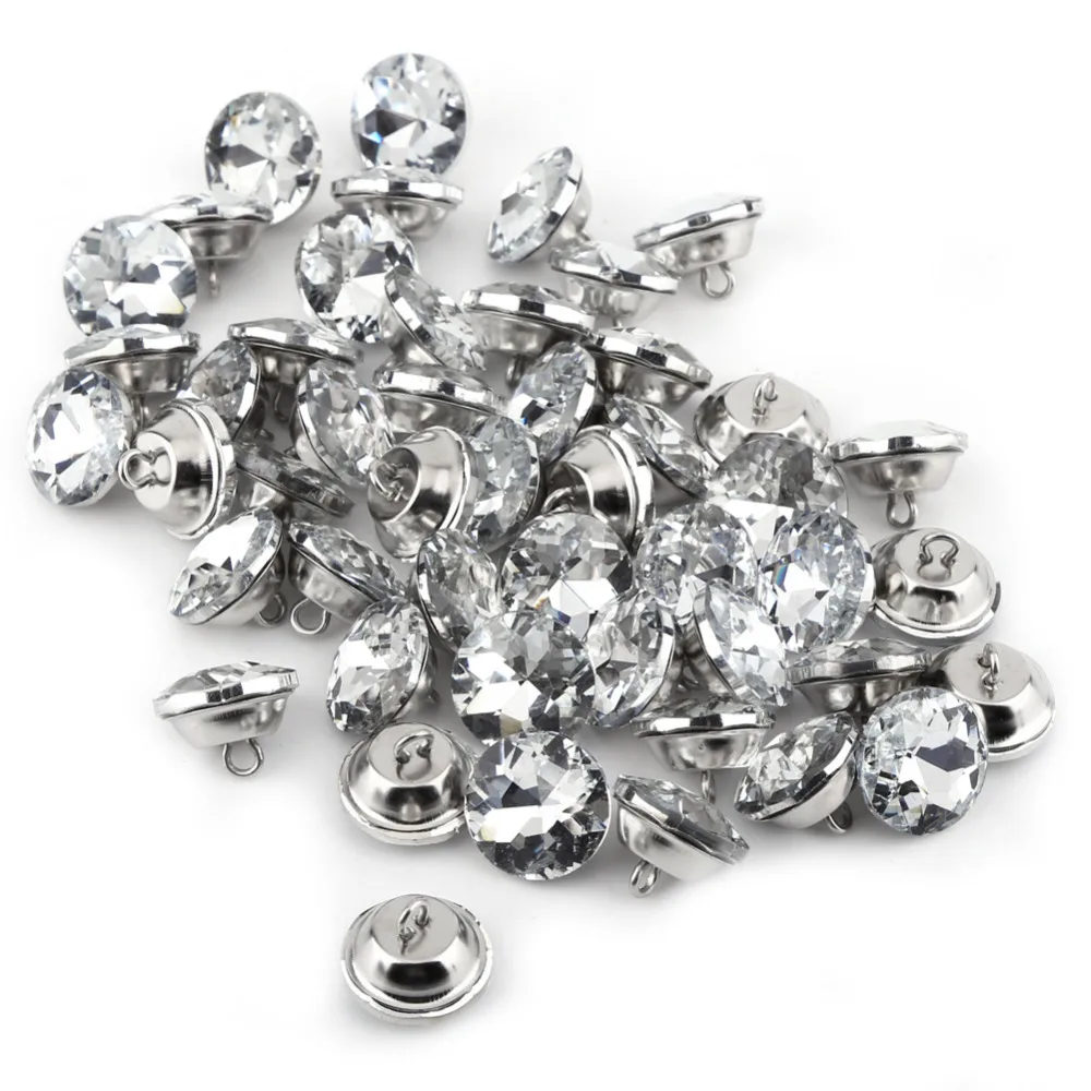 50pcs/lot Crystal Diamante Rhinestone Buttons for Clothes Round Sewing Crystal Buttons Crafts Home Decor
50pcs/lot Crystal Diamante Rhinestone Buttons for Clothes Round Sewing Crystal Buttons Crafts Home Decor