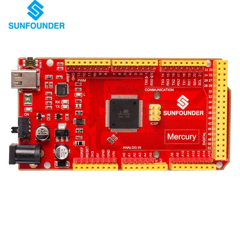 Mercury Board For Arduino Mega2560 54 Digital I/Os Pins 16 Analog Inputs 256KB Program Storage 16MHz Crystal Oscillator
Mercury Board For Arduino Mega2560 54 Digital I/Os Pins 16 Analog Inputs 256KB Program Storage 16MHz Crystal Oscillator