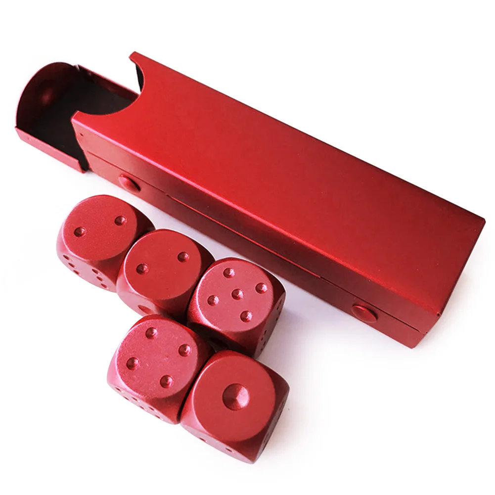 5Pcs Playing Gambling Dice Home Tool Dominoes Poker Game Mini Solid Drinking With Case Aluminum Alloy Accessories Entertainment
5Pcs Playing Gambling Dice Home Tool Dominoes Poker Game Mini Solid Drinking With Case Aluminum Alloy Accessories Entertainment