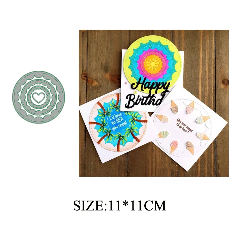 

Scallop Circle 2019 NEW Metal Cutting Dies Scrapbooking for Card Making Photo Album DIY Embossing Cuts Lucky Goddess Craft
