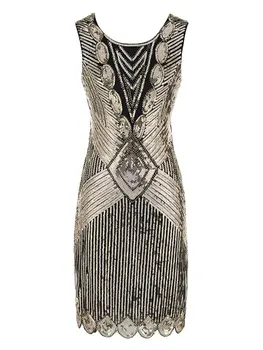 1920s Flapper Dress Great Gatsby Vintage Halloween Costume Women Sequin Black Dress
1920s Flapper Dress Great Gatsby Vintage Halloween Costume Women Sequin Black Dress