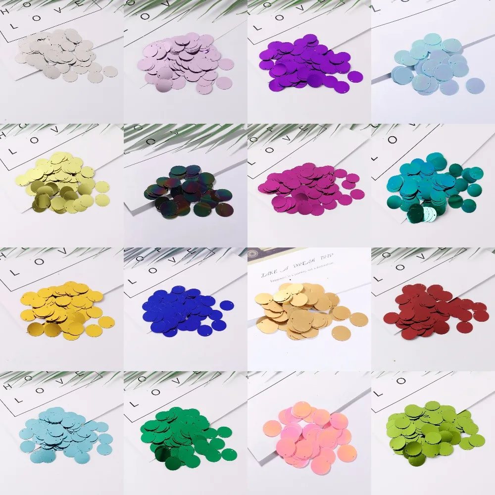 10g/Pack Round Sequin 6mm 8mm 10mm 15mm 20mm Sewing Sequins For Craft, Jewelry Accessories, Wedding Dress Craft 28 Color
10g/Pack Round Sequin 6mm 8mm 10mm 15mm 20mm Sewing Sequins For Craft, Jewelry Accessories, Wedding Dress Craft 28 Color