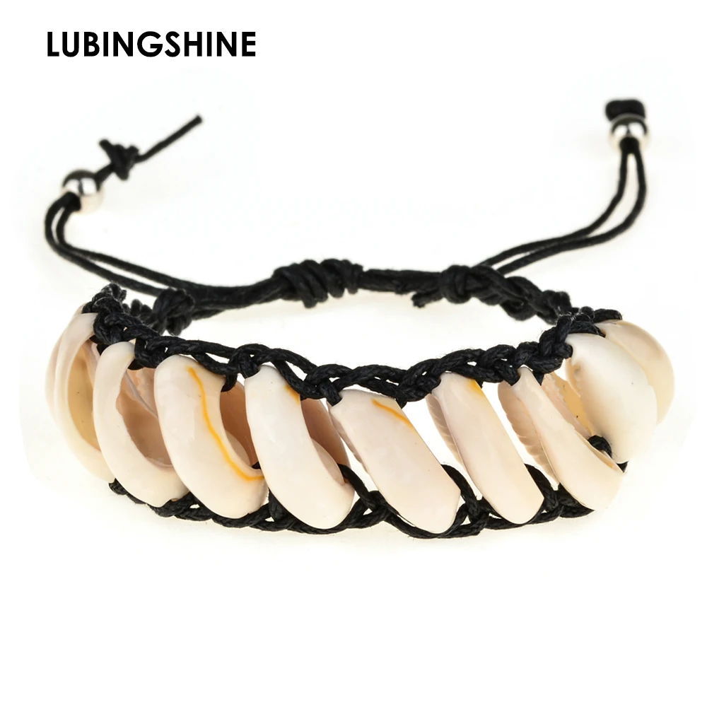 LUBINGSHINE Bohemian Shell Bracelet&Bangles Adjustable Ethnic Cuff Wax Rope Women Handmade Weaving Wide Bracelet Jewelry
LUBINGSHINE Bohemian Shell Bracelet&Bangles Adjustable Ethnic Cuff Wax Rope Women Handmade Weaving Wide Bracelet Jewelry