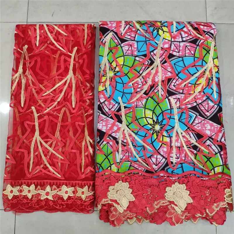 African Embroidery Print Wax And Cord Lace Fabric 2019 High Class Nigerian Wax Lace Fabric 6 Yards+2 Yards For Wedding xf-2073
African Embroidery Print Wax And Cord Lace Fabric 2019 High Class Nigerian Wax Lace Fabric 6 Yards+2 Yards For Wedding xf-2073