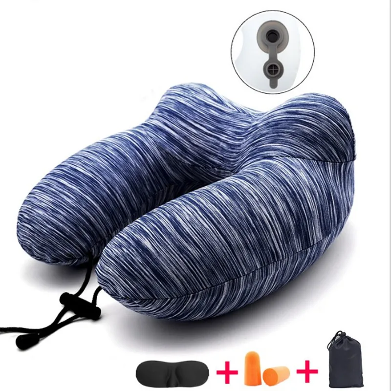 U Shape Portable Inflatable Neck Pillow With Eyeshade Earplug DIY Inflate Foldable Air Pillow Cervical Travel Car Folding Pillow
U Shape Portable Inflatable Neck Pillow With Eyeshade Earplug DIY Inflate Foldable Air Pillow Cervical Travel Car Folding Pillow