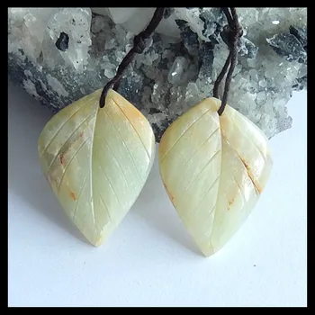 1 Pair Semiprecious stone Jewelry,birthday present,Natural Gemstone Carved leaves Amazonite Earrings,33x24x5mm,10.8g
1 Pair Semiprecious stone Jewelry,birthday present,Natural Gemstone Carved leaves Amazonite Earrings,33x24x5mm,10.8g
