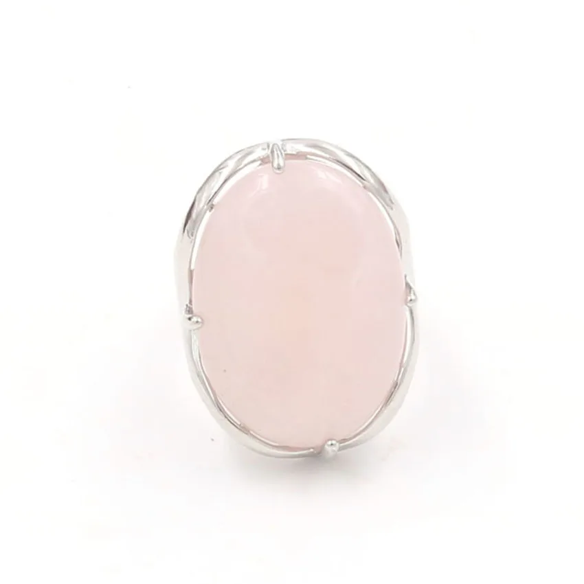 YJXP Adjustable Finger Ring Silver Plated Oval Shaped Natural Rose Pink Quartzs Romantic Wedding Rings for Women Charms Jewelry
YJXP Adjustable Finger Ring Silver Plated Oval Shaped Natural Rose Pink Quartzs Romantic Wedding Rings for Women Charms Jewelry