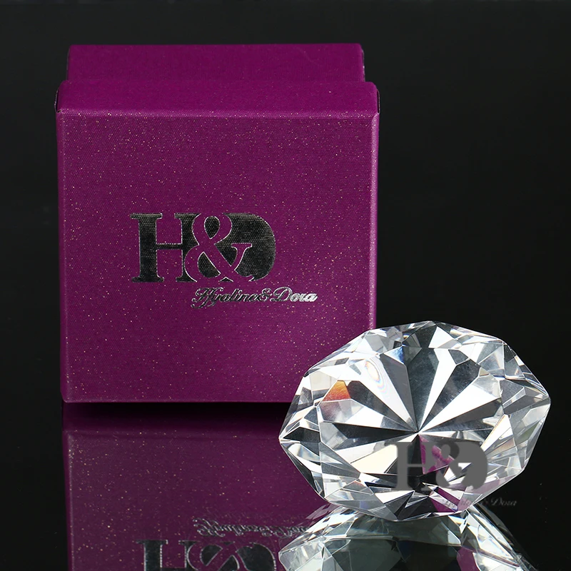 H&D K9 Crystal Oval Diamond Paperweight Cut Glass Craft Jewelry Fengshui Ornament Figurines Home Wedding Decoration Accessories
H&D K9 Crystal Oval Diamond Paperweight Cut Glass Craft Jewelry Fengshui Ornament Figurines Home Wedding Decoration Accessories