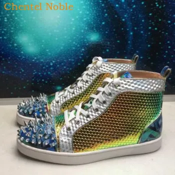 Brand Chentel Noble Real Leather Men Casual Shoes Party Bling Discolor Shoes Men High Quality Flats Lace-Up Sneakers Studded
Brand Chentel Noble Real Leather Men Casual Shoes Party Bling Discolor Shoes Men High Quality Flats Lace-Up Sneakers Studded