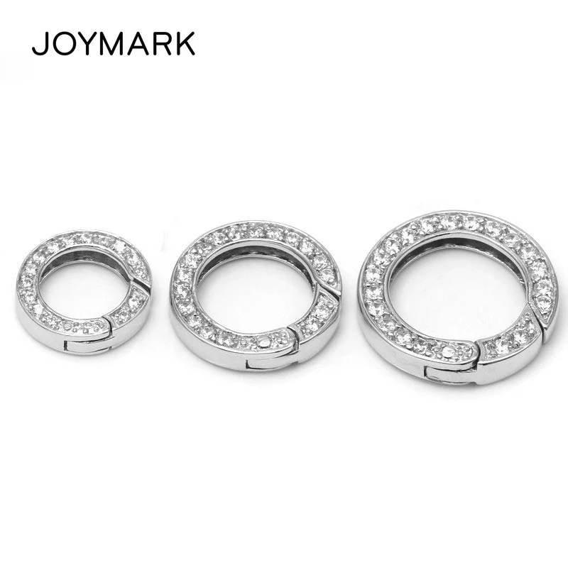 925 Sterling Silver Micro Pave Zircon Round Spring Ring Clasp Closure For DIY Necklace And Bracelet SC-CZ037A
925 Sterling Silver Micro Pave Zircon Round Spring Ring Clasp Closure For DIY Necklace And Bracelet SC-CZ037A