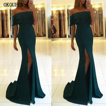 2019 Teal Evening Dresses Long Chiffon Off the Shoulder Split Wedding Party Gown robe de soiree vestido de fiesta de noche abiye
2019 Teal Evening Dresses Long Chiffon Off the Shoulder Split Wedding Party Gown robe de soiree vestido de fiesta de noche abiye
