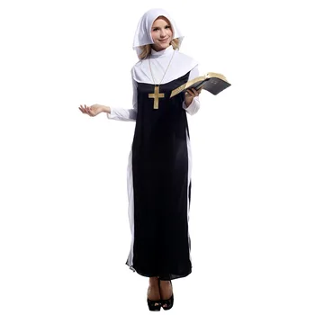 Black Halloween Woman ministers Costume canoness Cosplay Sister Nun Role play Carnival Christmas parade Masquerade party dress
Black Halloween Woman ministers Costume canoness Cosplay Sister Nun Role play Carnival Christmas parade Masquerade party dress