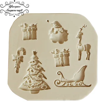 Yueyue Sugarcraft Christmas tree reindeer Santa Claus Silicone mold fondant mold cake decorating tools chocolate
Yueyue Sugarcraft Christmas tree reindeer Santa Claus Silicone mold fondant mold cake decorating tools chocolate