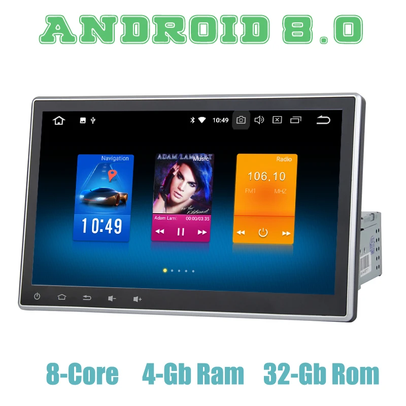 10.2" universal IPS touch screen one din Octa core Android 8.0 car GPS radio Stereo player 4G RAM wifi 4g usb auto Multimedia
10.2" universal IPS touch screen one din Octa core Android 8.0 car GPS radio Stereo player 4G RAM wifi 4g usb auto Multimedia