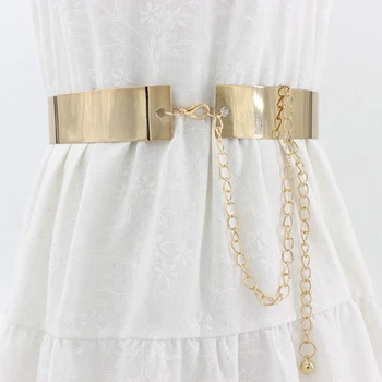 Female Punk Metal Wide Waistband Golden Women's Belt Waist Chain Skirt Coat Dress Accessories Luxury Chain Women Belt Hot Sale
Female Punk Metal Wide Waistband Golden Women's Belt Waist Chain Skirt Coat Dress Accessories Luxury Chain Women Belt Hot Sale