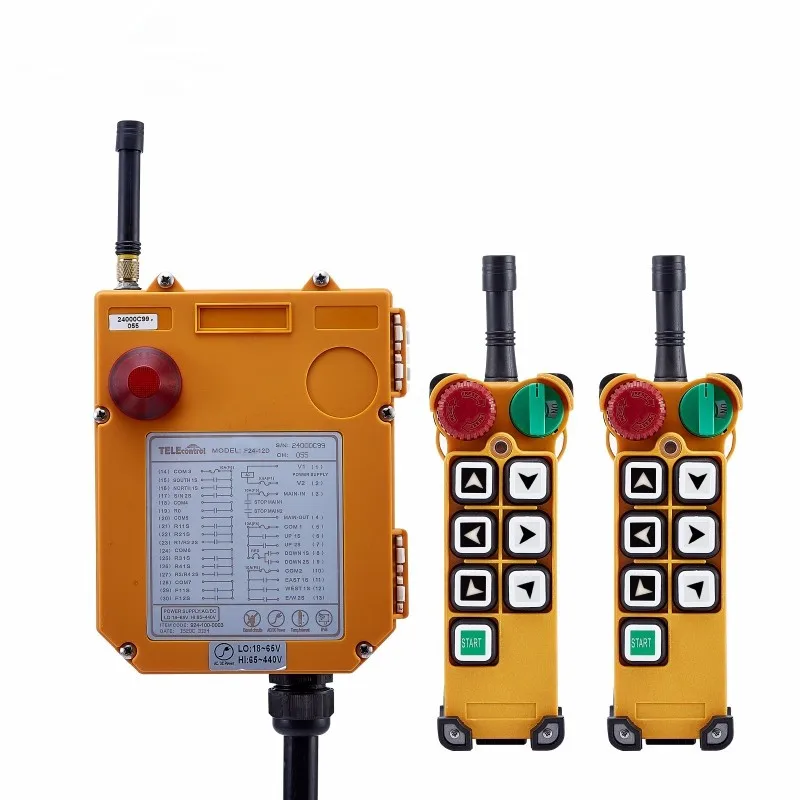 F24-6D 2 transmitter and 1 receiver Industrial remote control Radio wireless control for crane and hoist
F24-6D 2 transmitter and 1 receiver Industrial remote control Radio wireless control for crane and hoist