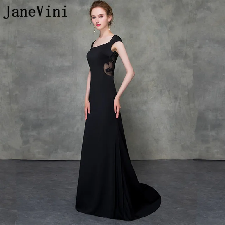 JaneVini Vestidos Sexy Black Evening Dresses Mermaid Sleeveless Lace Appliques Beaded Satin Mother of The Bride Dress Plus Size
JaneVini Vestidos Sexy Black Evening Dresses Mermaid Sleeveless Lace Appliques Beaded Satin Mother of The Bride Dress Plus Size