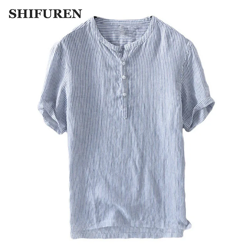 Рубашки SHIFUREN из чистого льна, топы с коротким рукавом, полосатые дышащие повседневные мужские классические рубашки, мужские рубашки, размеры
Рубашки SHIFUREN из чистого льна, топы с коротким рукавом, полосатые дышащие повседневные мужские классические рубашки, мужские рубашки, размеры