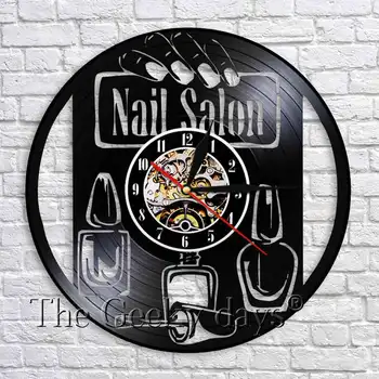 Nail Salon Vinyl Record Wall Clock Modern Design 3D Watches Handmade Exclusive Wall Art Decor For Nail Shop Beauty Salon
Nail Salon Vinyl Record Wall Clock Modern Design 3D Watches Handmade Exclusive Wall Art Decor For Nail Shop Beauty Salon