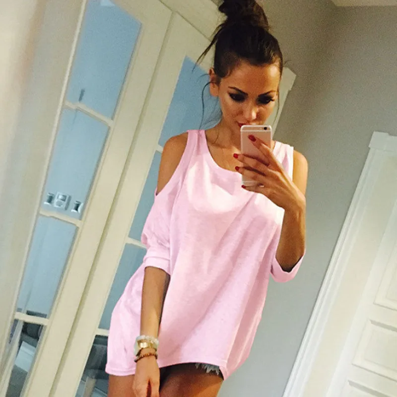 Summer Women Blouse O-Neck Solid Color Off Shoulder Sexy Long Womens Top Tees Loose Casual Blouse Plus Size 5XL
Summer Women Blouse O-Neck Solid Color Off Shoulder Sexy Long Womens Top Tees Loose Casual Blouse Plus Size 5XL