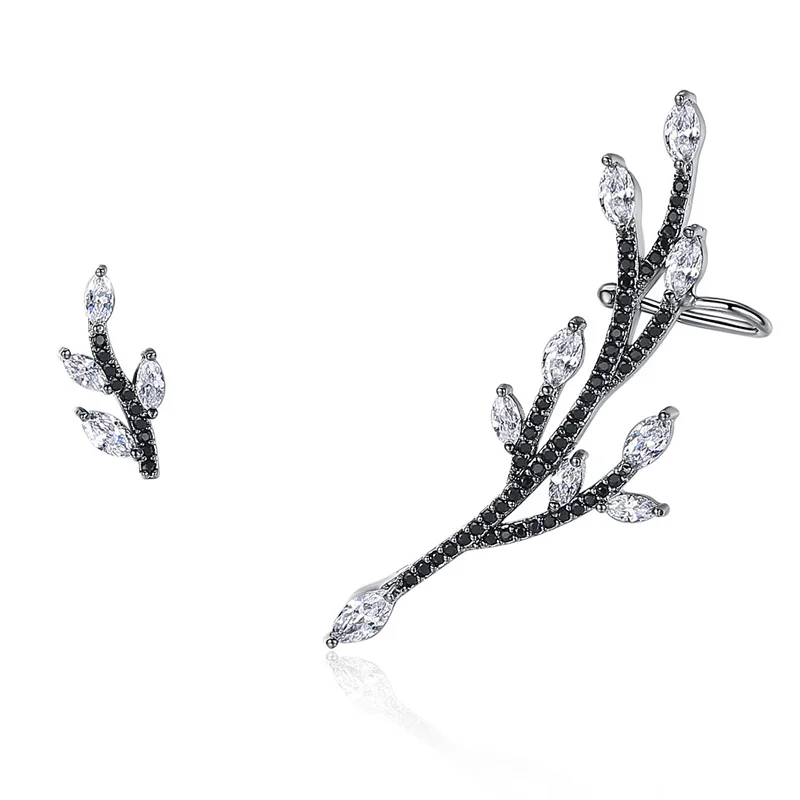 Star Leaf Stud Earrings AAA Zircon Black Sexy Asymmetric Jewelry Branch Earrings For Women ZK40
Star Leaf Stud Earrings AAA Zircon Black Sexy Asymmetric Jewelry Branch Earrings For Women ZK40