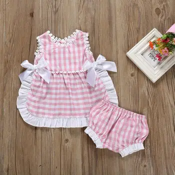 Summer Spanish Girls Sets Two-piece Plaid Vest+Shorts Suit Cotton Bow Toddler Casual Tops+Shorts Modis Kids Clothing Y1570
Summer Spanish Girls Sets Two-piece Plaid Vest+Shorts Suit Cotton Bow Toddler Casual Tops+Shorts Modis Kids Clothing Y1570