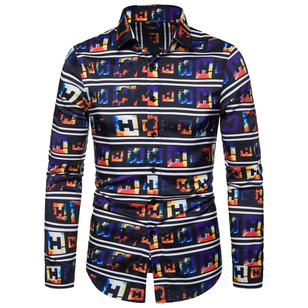 Men's shirt Casual 3D Printing Long Sleeve Shirt men Colorful Slim Turn-down Collar Male Blouse Tops Streetwear Camisa masculina
Men's shirt Casual 3D Printing Long Sleeve Shirt men Colorful Slim Turn-down Collar Male Blouse Tops Streetwear Camisa masculina