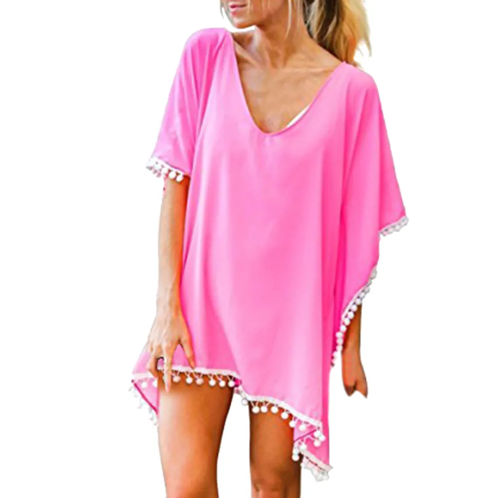Monokini Brasileiro Women's Pom Pom Trim Kaftan Chiffon Swimwear Beach Loose Bikini Cover Up One Piece Swimsuit Skirt Trikini
Monokini Brasileiro Women's Pom Pom Trim Kaftan Chiffon Swimwear Beach Loose Bikini Cover Up One Piece Swimsuit Skirt Trikini