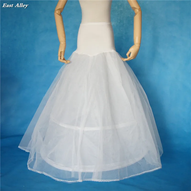 

New 2 Hoop 2 Layer Lace Edge A-line Lycra Wedding Gown Petticoat Crinolines Slips USA SIZE 2 4 6 8 10 12 14