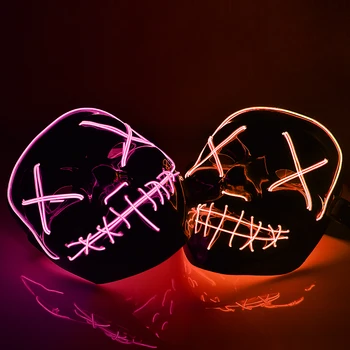 6 Colors Halloween Led Mask Party Masque Masquerade Masks Light Glow In The Dark Mascara Horror Maska Glowing Masker Purge
6 Colors Halloween Led Mask Party Masque Masquerade Masks Light Glow In The Dark Mascara Horror Maska Glowing Masker Purge