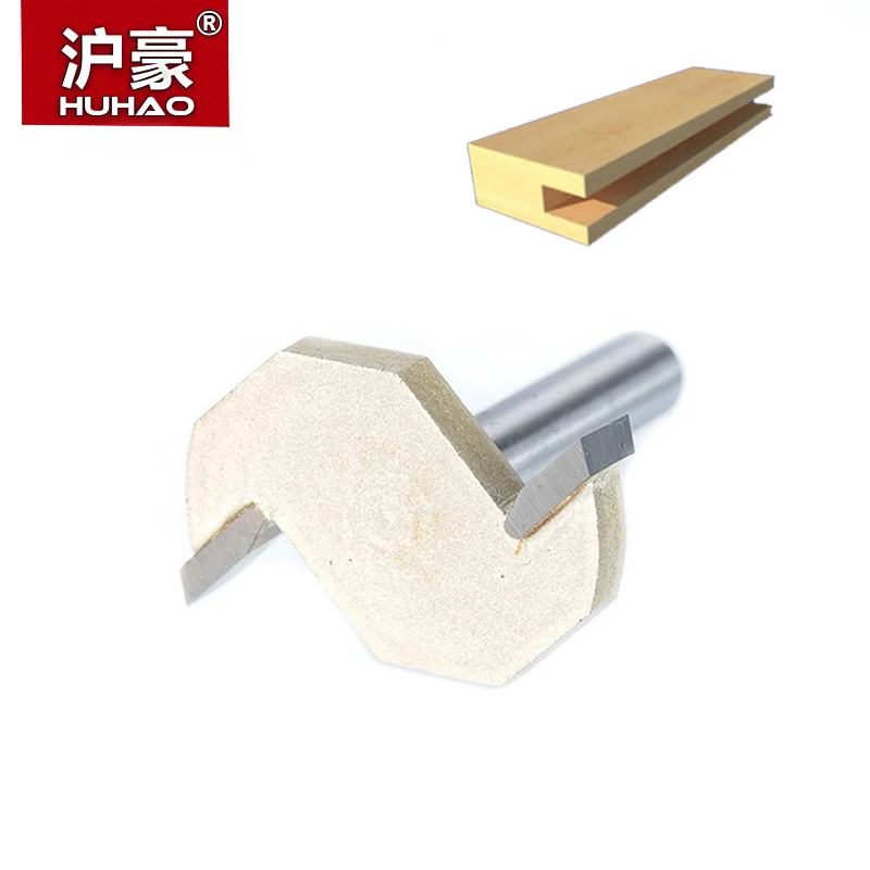 

HUHAO 1pcs 1/4" Shank T type slotting cutter woodworking tool 2 Flute router bits for wood Rabbeting Bit endmill milling cutter