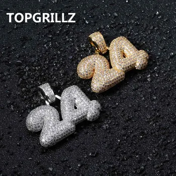 TOPGRILLZ 24 Name Bubble Letter Pendant Necklace Iced Out Cubic Zircon Hip Hop Gold Silver Color Men Charms Chain Jewelry
TOPGRILLZ 24 Name Bubble Letter Pendant Necklace Iced Out Cubic Zircon Hip Hop Gold Silver Color Men Charms Chain Jewelry
