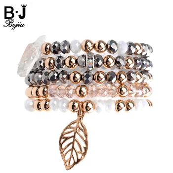 BOJIU New Charm Women Bracelet Set Crystal Beads Copper Leaf Pendant Bohemia Exquisite Bar Bracelet Sets of 5pcs BCSET17
BOJIU New Charm Women Bracelet Set Crystal Beads Copper Leaf Pendant Bohemia Exquisite Bar Bracelet Sets of 5pcs BCSET17