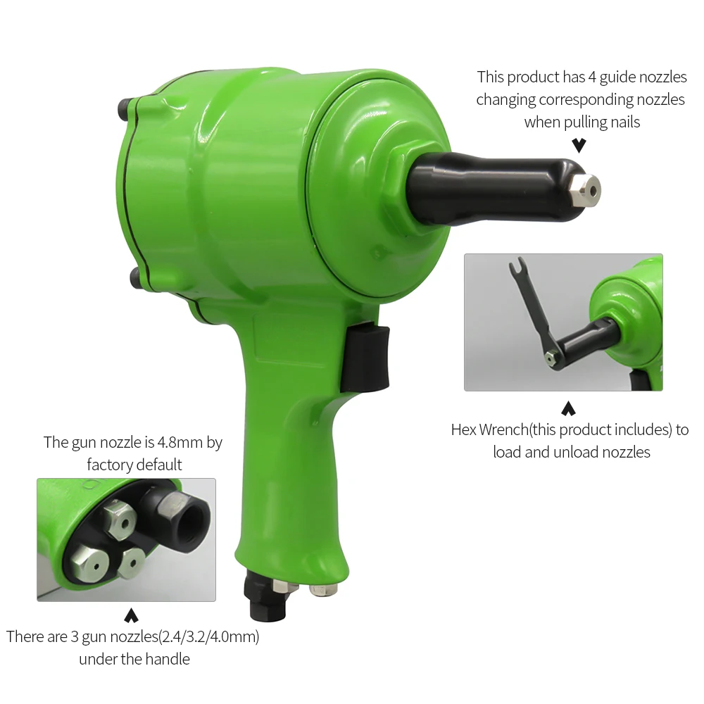 Pro Air Riveter Pneumatic Pistol Type Pop Rivet Gun Air Power Operated Riveter Rivet Instrument
Pro Air Riveter Pneumatic Pistol Type Pop Rivet Gun Air Power Operated Riveter Rivet Instrument
