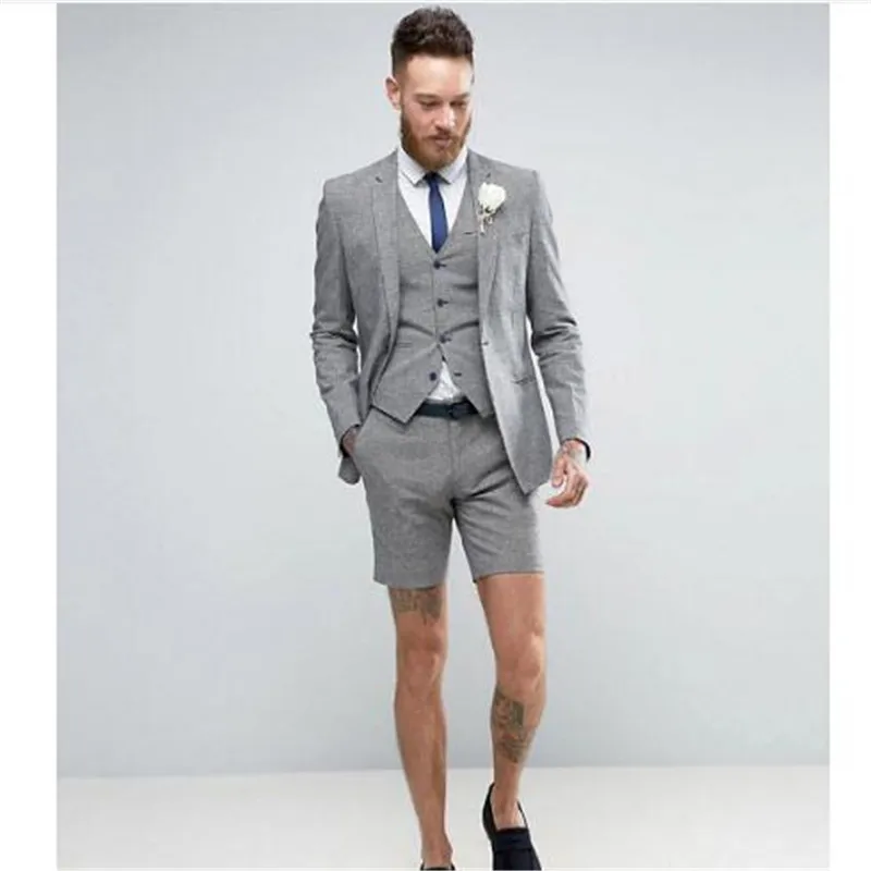 2020 Grey Coat Shorts Summer Elegant Men's Suit 3pcs (Jacket + Pants + Vest + Tie) Casual Soft Tuxedo Custom Blazer
2020 Grey Coat Shorts Summer Elegant Men's Suit 3pcs (Jacket + Pants + Vest + Tie) Casual Soft Tuxedo Custom Blazer