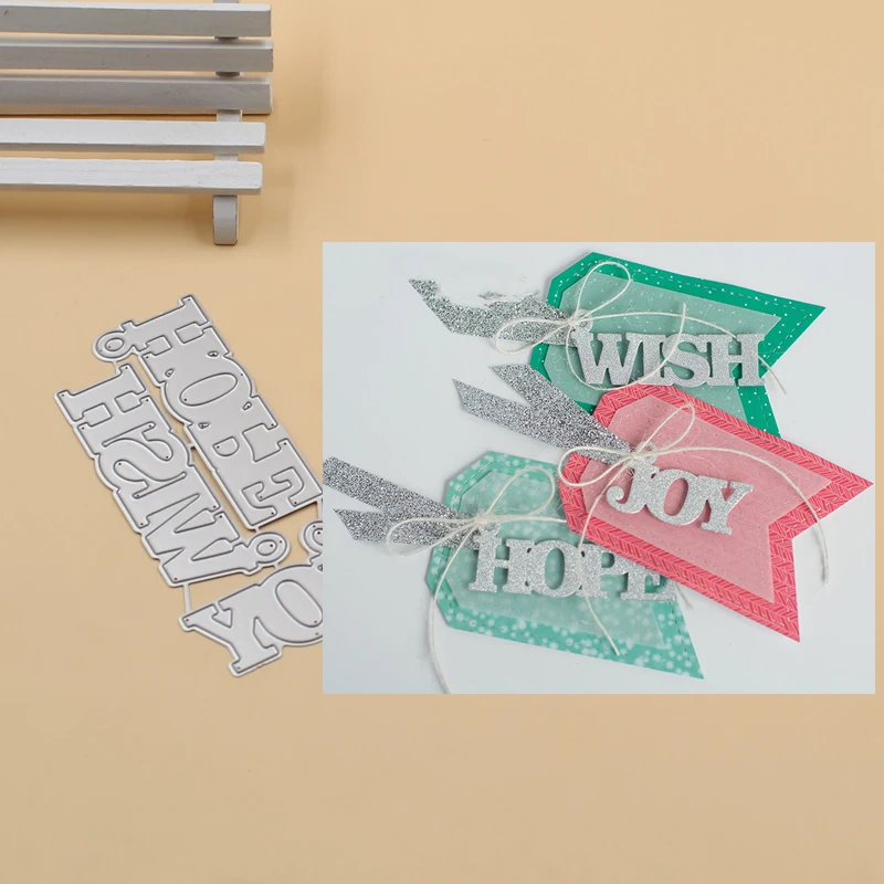 WISH HOPE JOY Letter Metal Cutting Dies Stencils for DIY Scrapbook Photo Album Paper Card Decorative Craft Embossing Die
WISH HOPE JOY Letter Metal Cutting Dies Stencils for DIY Scrapbook Photo Album Paper Card Decorative Craft Embossing Die