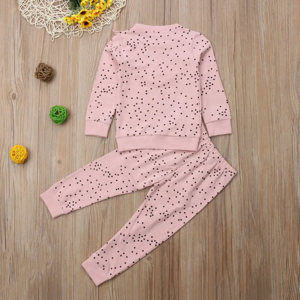 Fashion Girl Set Toddler Kids Baby Girls Dot Tops Ruffle Shirts Pants Outfits Set Clothes 1-6Y
Fashion Girl Set Toddler Kids Baby Girls Dot Tops Ruffle Shirts Pants Outfits Set Clothes 1-6Y