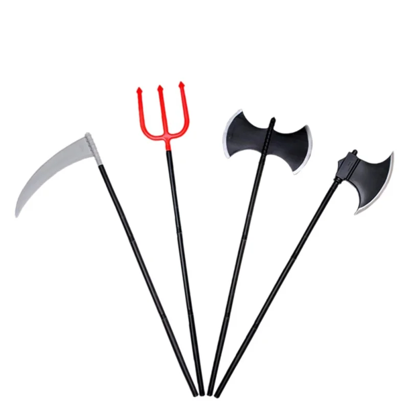 Halloween Decorations Plastic Weapons Props Trigeminal Death Sickle Open Mountain Axe Props Children Toy Cosplay Double-sided Ax
Halloween Decorations Plastic Weapons Props Trigeminal Death Sickle Open Mountain Axe Props Children Toy Cosplay Double-sided Ax