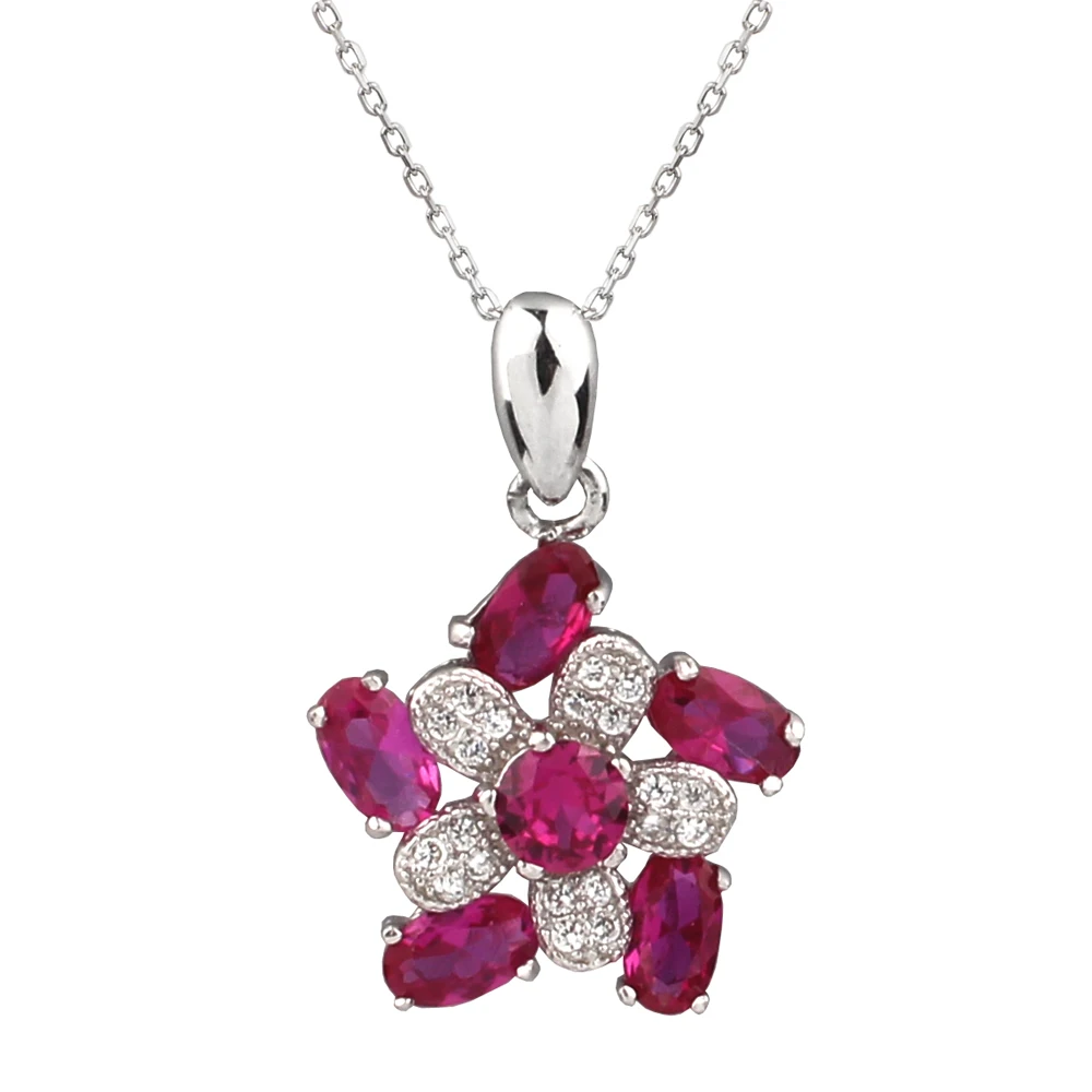 Silver Pendant Necklace 925 Sterling Flower Windmill Women Summer Red CZ 18inch Cable Link Chain Gift for Girlfriend NC7014
Silver Pendant Necklace 925 Sterling Flower Windmill Women Summer Red CZ 18inch Cable Link Chain Gift for Girlfriend NC7014