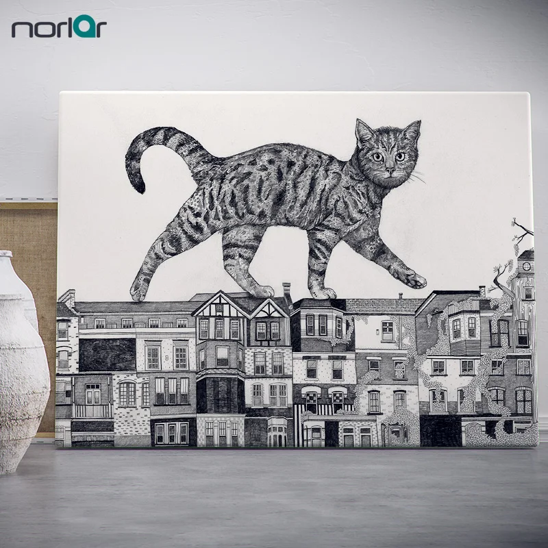 Modern Nordic Kawaii Zeitgeist Cat Animal Canvas Art Prints hand-painted Wall Pictures Canvas Painting No Frame Kids Room Decor
Modern Nordic Kawaii Zeitgeist Cat Animal Canvas Art Prints hand-painted Wall Pictures Canvas Painting No Frame Kids Room Decor