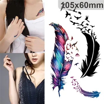 10 PCS Women Trendy Waterproof Small Fresh Wild Goose Feather Pattern Tattoo Stickers Photo Color Charming Body Accessories
10 PCS Women Trendy Waterproof Small Fresh Wild Goose Feather Pattern Tattoo Stickers Photo Color Charming Body Accessories