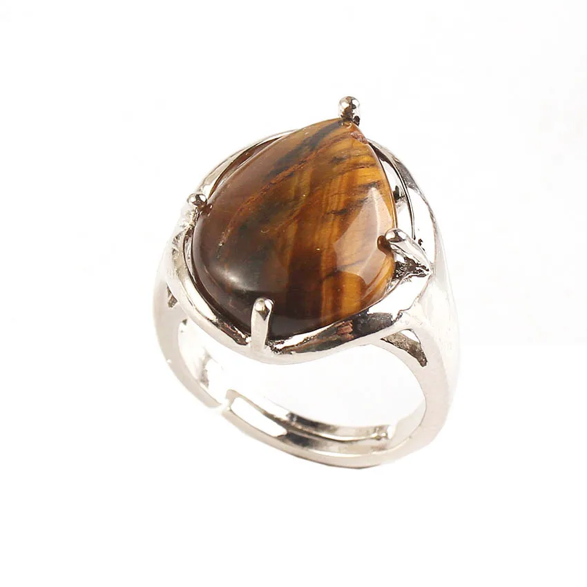 Kraft-beads New Stylish Silver Plated Resizable Water Drop Natural Tiger Eye Stone Ring For New Year Jewelry
Kraft-beads New Stylish Silver Plated Resizable Water Drop Natural Tiger Eye Stone Ring For New Year Jewelry