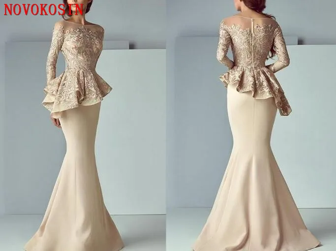 Champagne Muslim Long 2019 Fashion Mother Of The Bride Evening Dress Long Sleeve Lace Appliques Stain Ruffles Arabic Party Gowns
Champagne Muslim Long 2019 Fashion Mother Of The Bride Evening Dress Long Sleeve Lace Appliques Stain Ruffles Arabic Party Gowns
