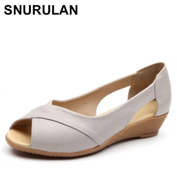 SNURULAN Summer Women Shoes Woman Fashion Genuine Leather Open Toe Sandals Ladies Casual Platform Wedges Plus Size SandalsE136
SNURULAN Summer Women Shoes Woman Fashion Genuine Leather Open Toe Sandals Ladies Casual Platform Wedges Plus Size SandalsE136